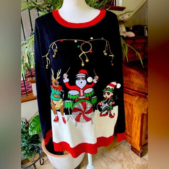 It’s Our Time ladies vintage Christmas sweater 2X very good condition - Picture 3 of 14